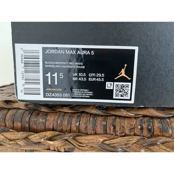 - Jordan Max Aura 5 Black Cement Size 11.5 W/ Box